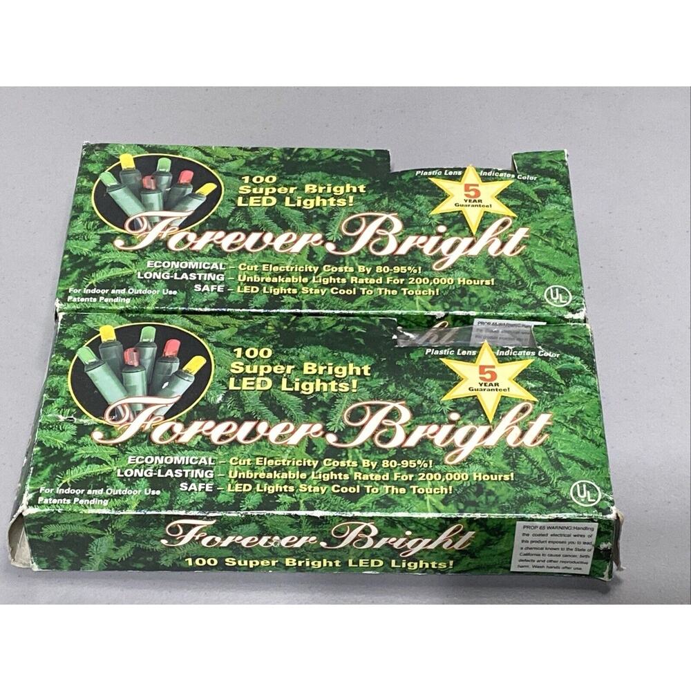 Vintage LED Super Bright Red Christmas Lights‎ Indoor Outdoor NEW 2 Boxes Of 100